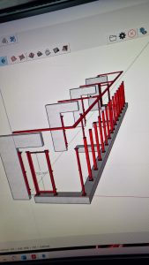 3D-malli: portaat ja kaiteet